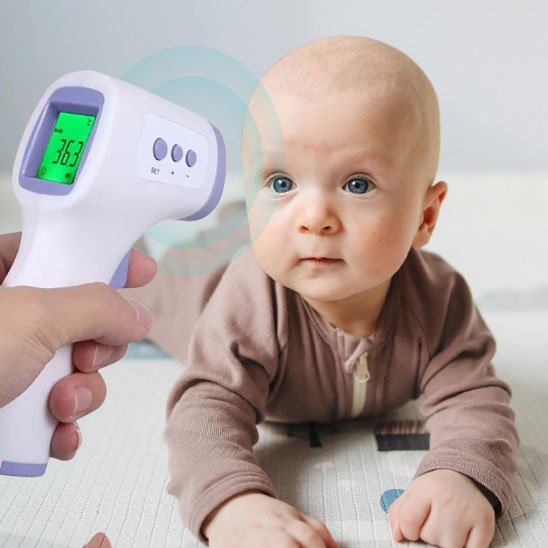 Thermometre Frontale Avec bebe Souriant