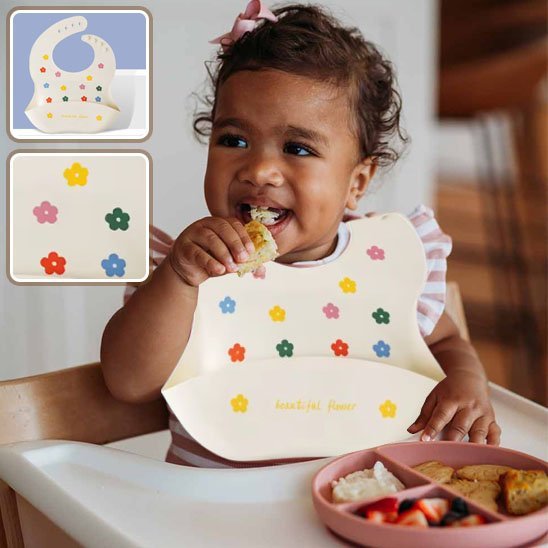 Bavoir bébé | Silicone - Reve de maman
