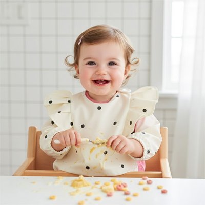 Bavoir manche longue imperméable | BabyProtect - Reve de maman