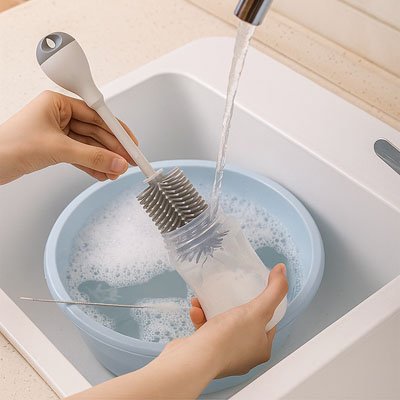 Goupillon biberon | Double embout - Reve de maman