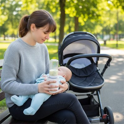 maman asseyant avec son bebe