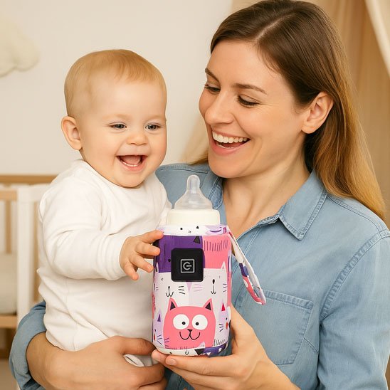 maman et bebe souriant